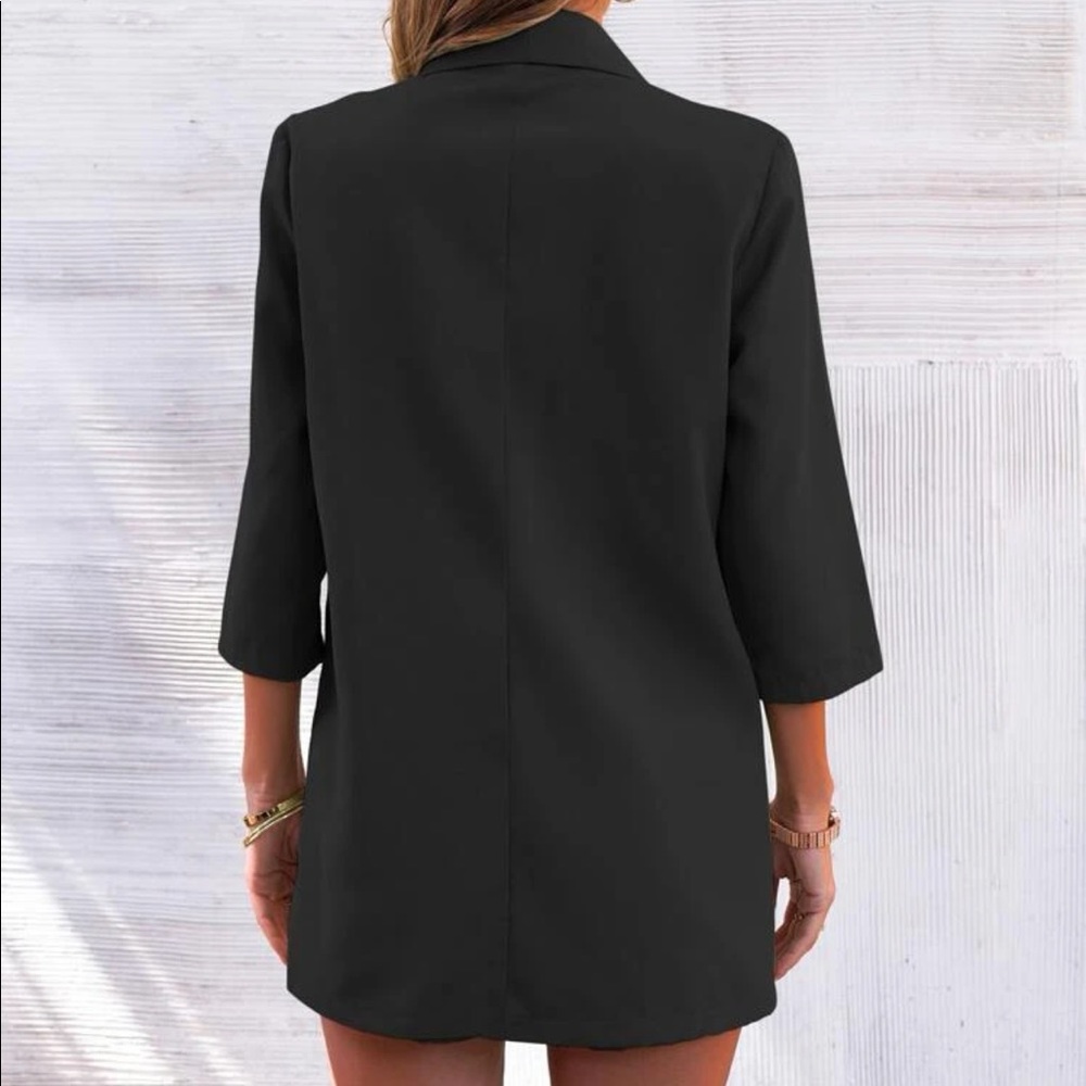 “The Boss” black tube top, shorts and single button blazer - Picture 2 of 10
